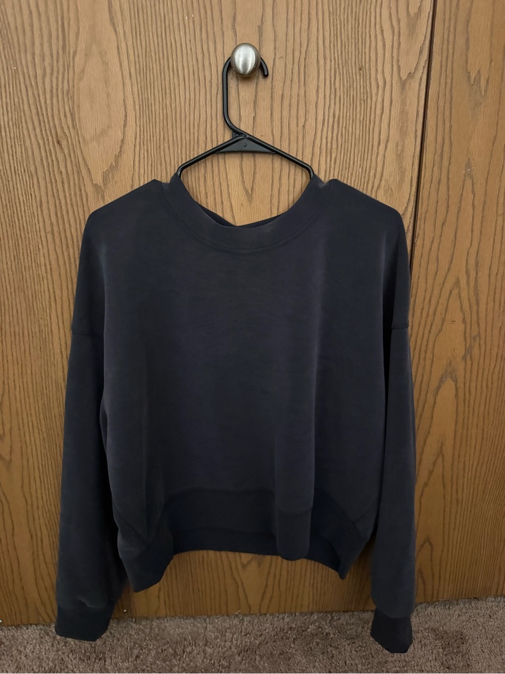 lululemon perfectly oversized cropped crew soft streme